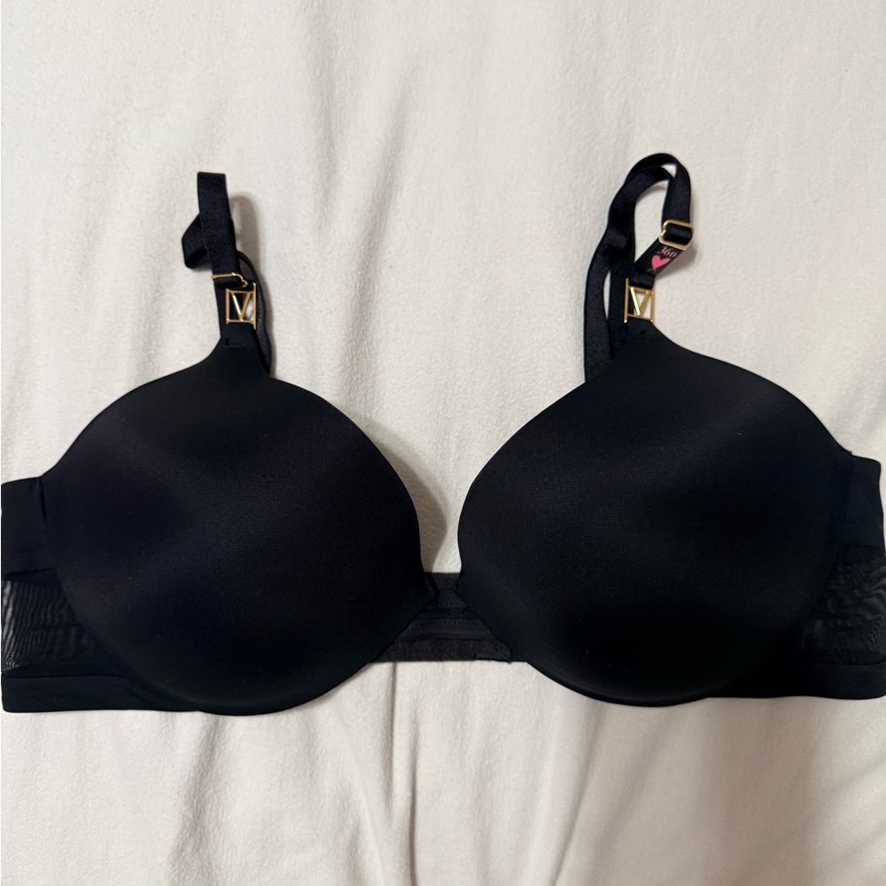 Victoria's Secret Black Bra with Gold Accents